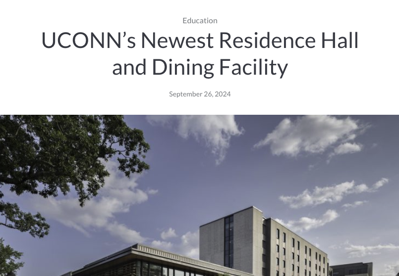 KBE’s latest UCONN project featured in High Profile magazine Connecticut Hall project completed in record 17 months