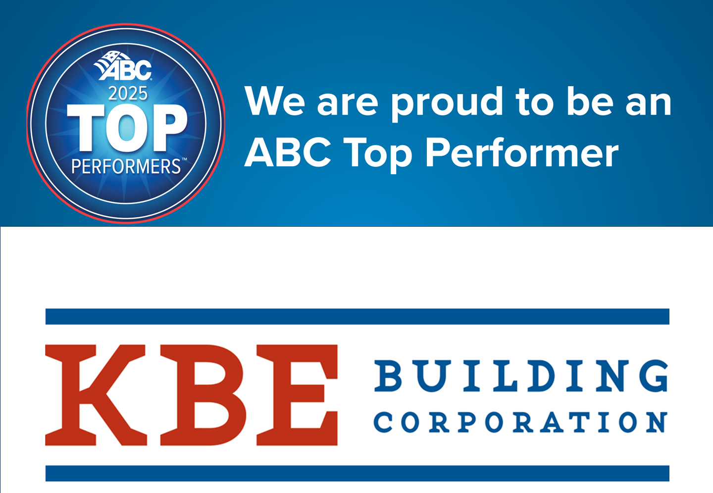 KBE Listed Among ABC National’s Top Performers for Fourth Year