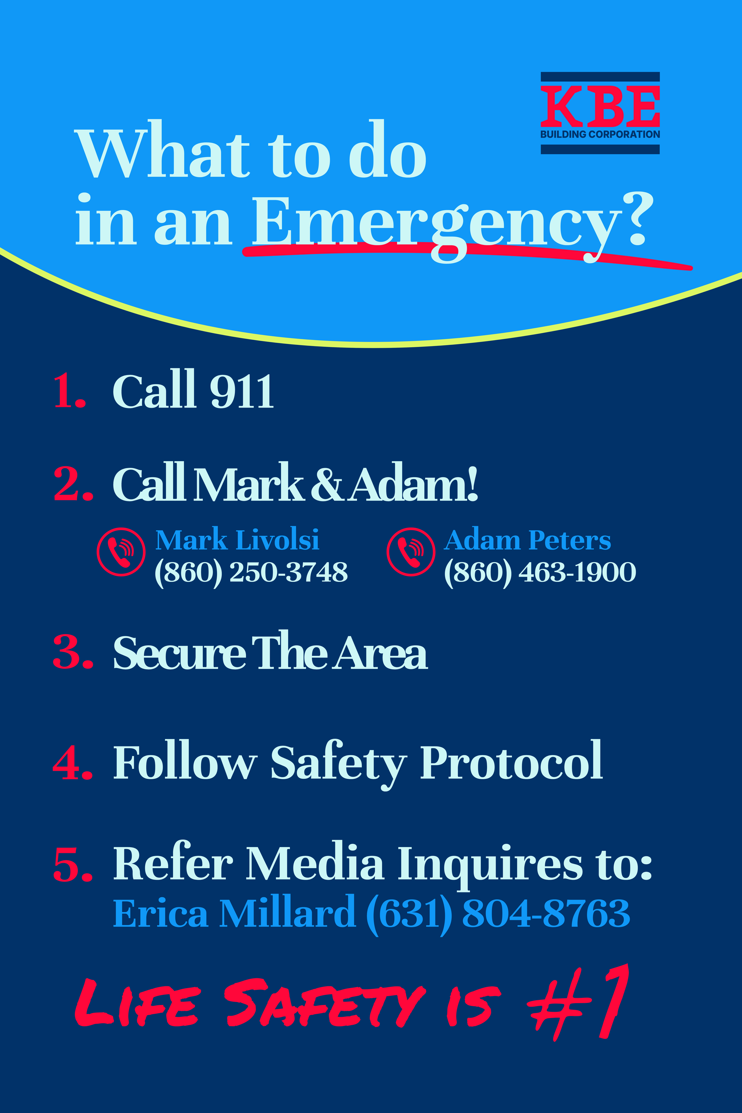 KBE Off-Hours Emergency Poster