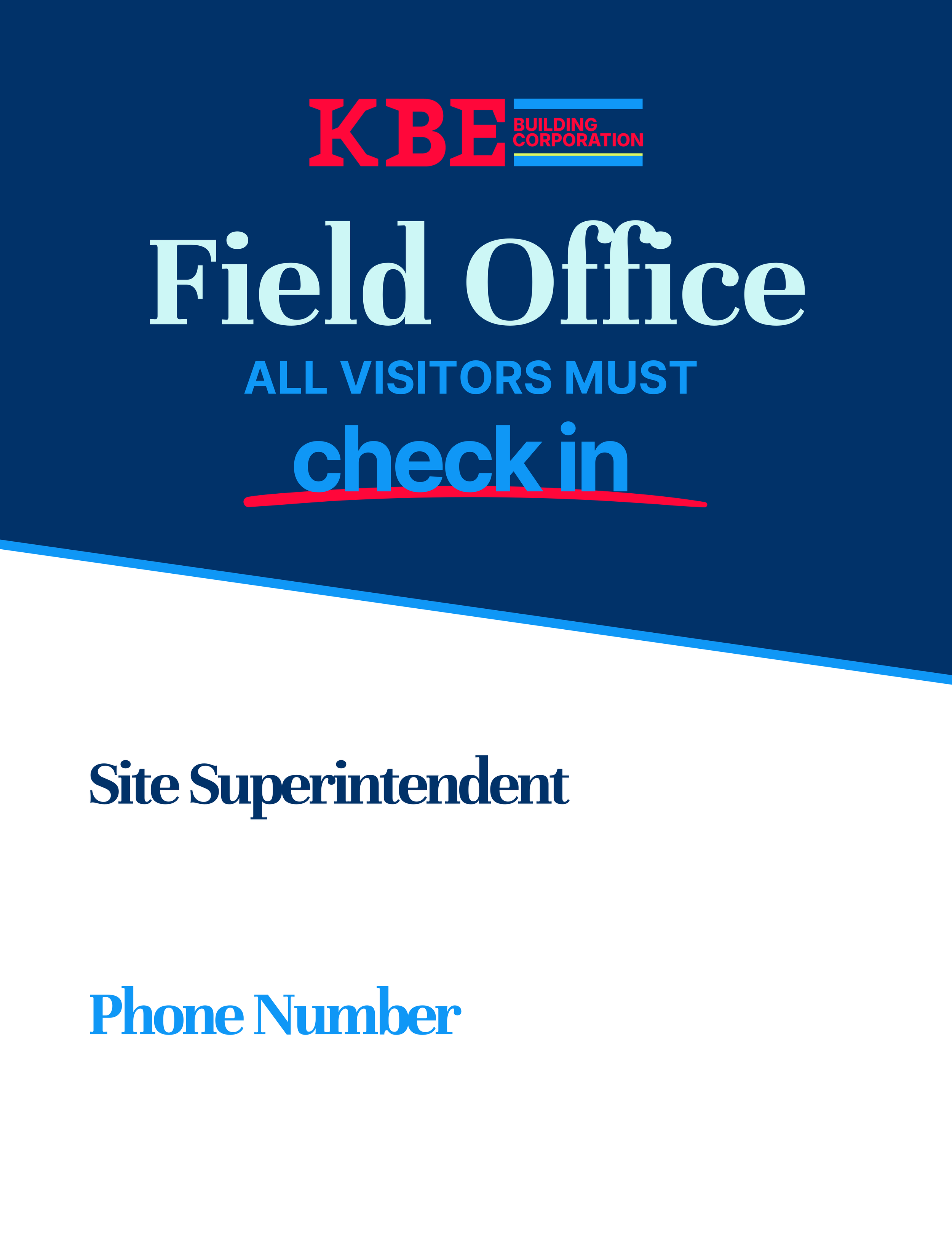 KBE Field Office Check-In