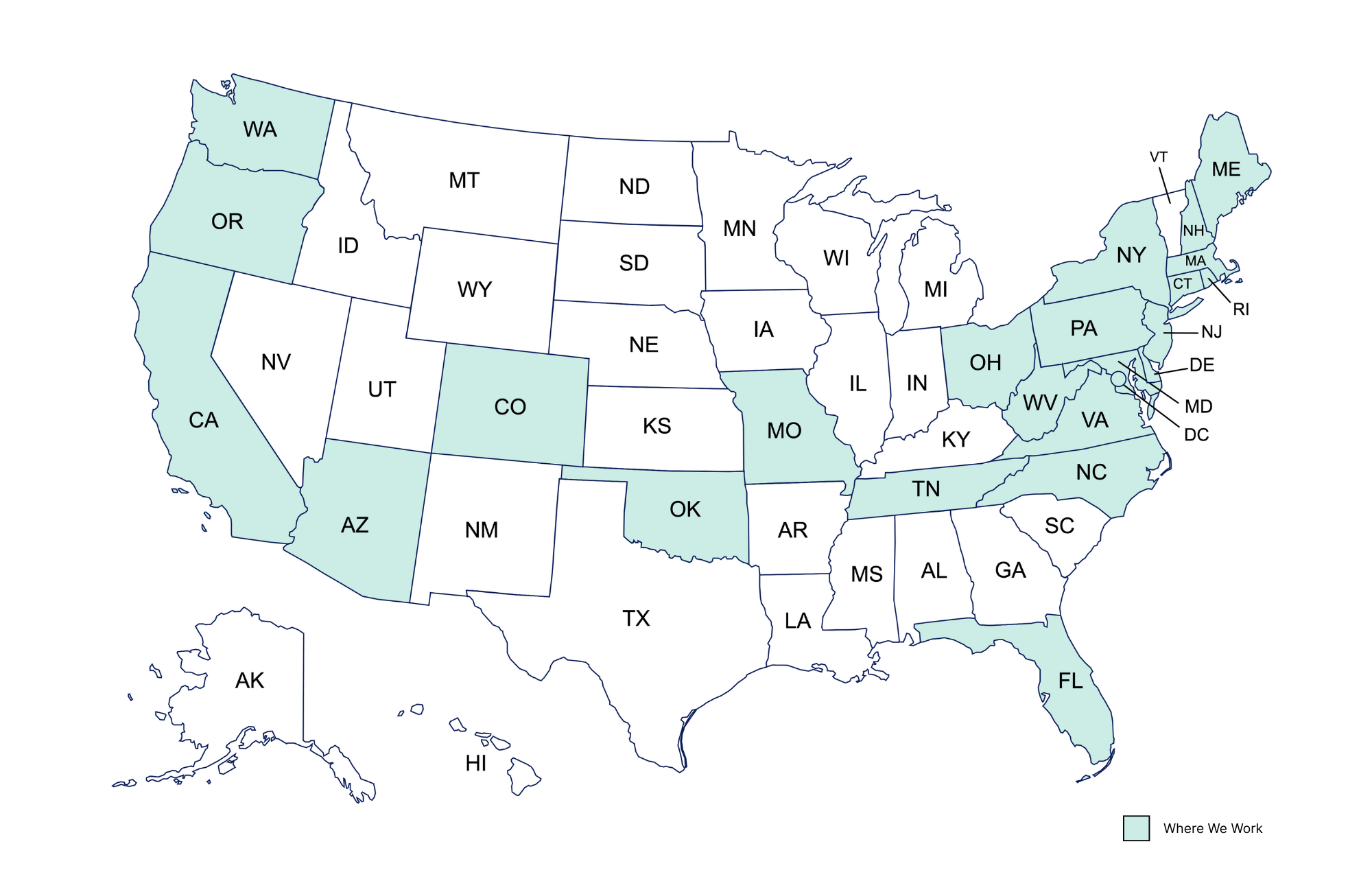 KBE Building Corporation Nationwide Projects Map