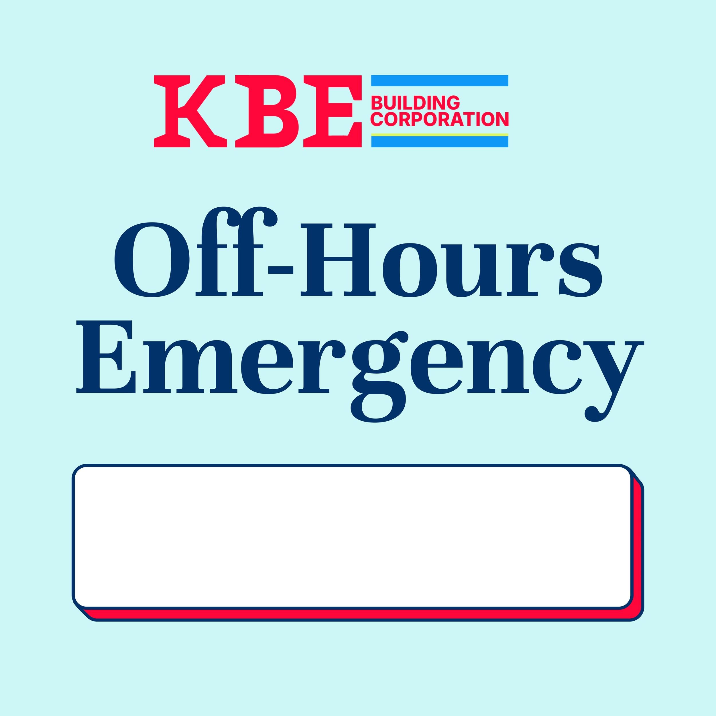 KBE Off-Hours Emergency