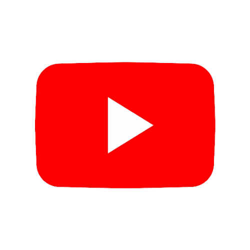 Logotipo de YouTube con fondo negro y una letra 'play' blanca en un rectángulo rojo.