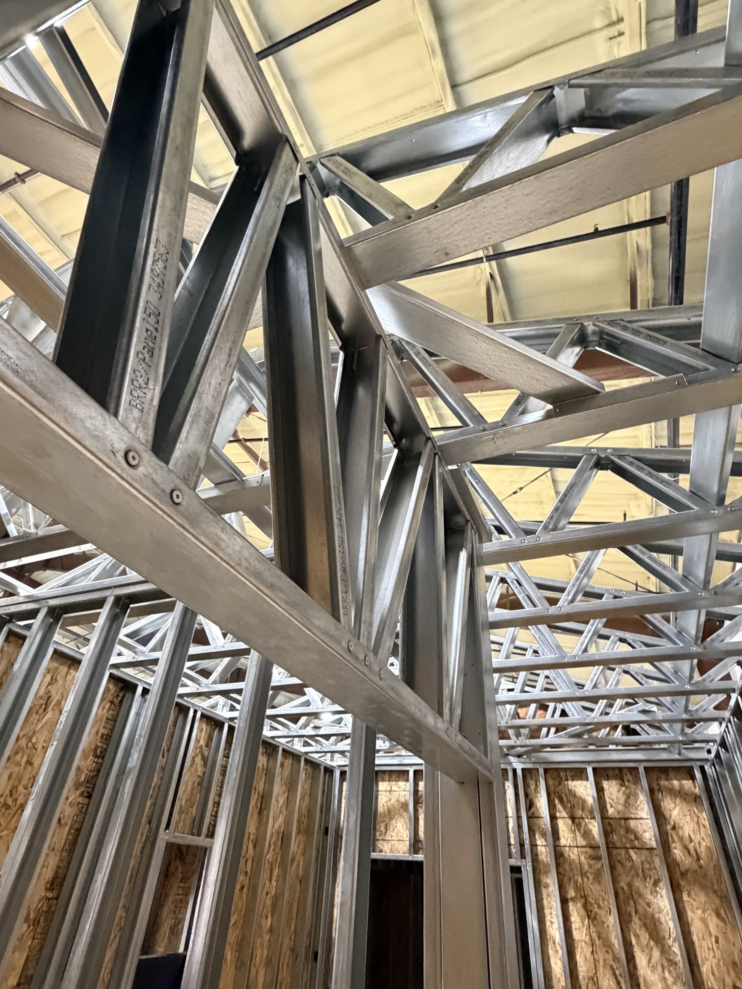 Steel structure housing frame