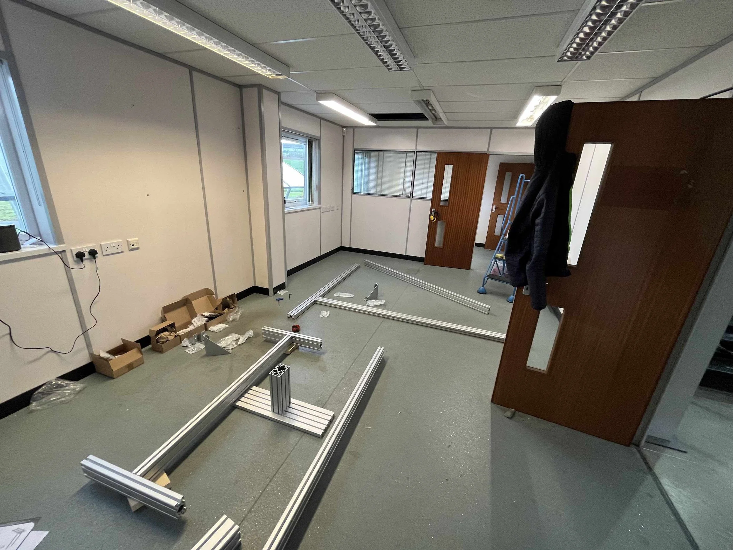 Beginning the fit-out and construction of the in-house test lab