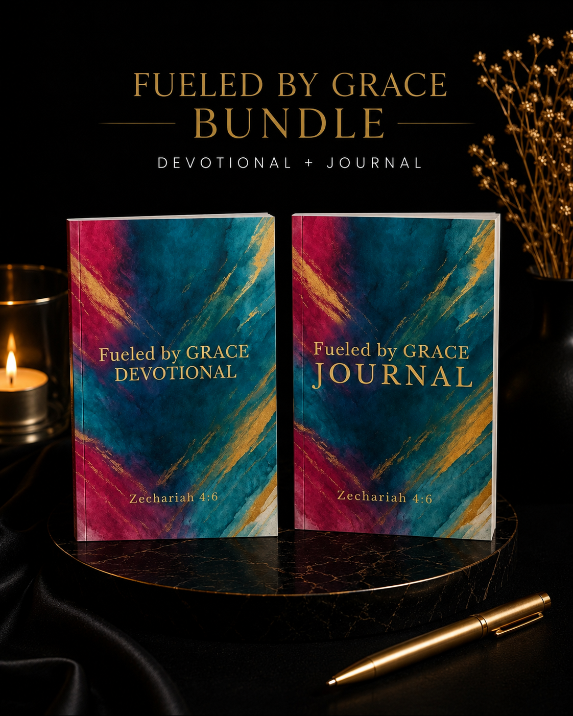 Fueled by Grace  Journal + Devotional Bundle