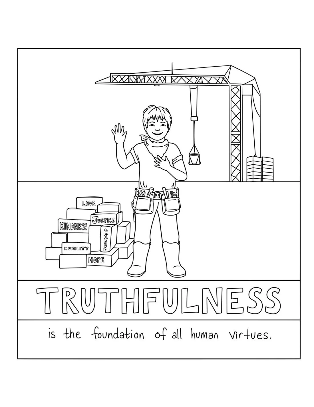 Noble Beings Coloring Page Truthfulness