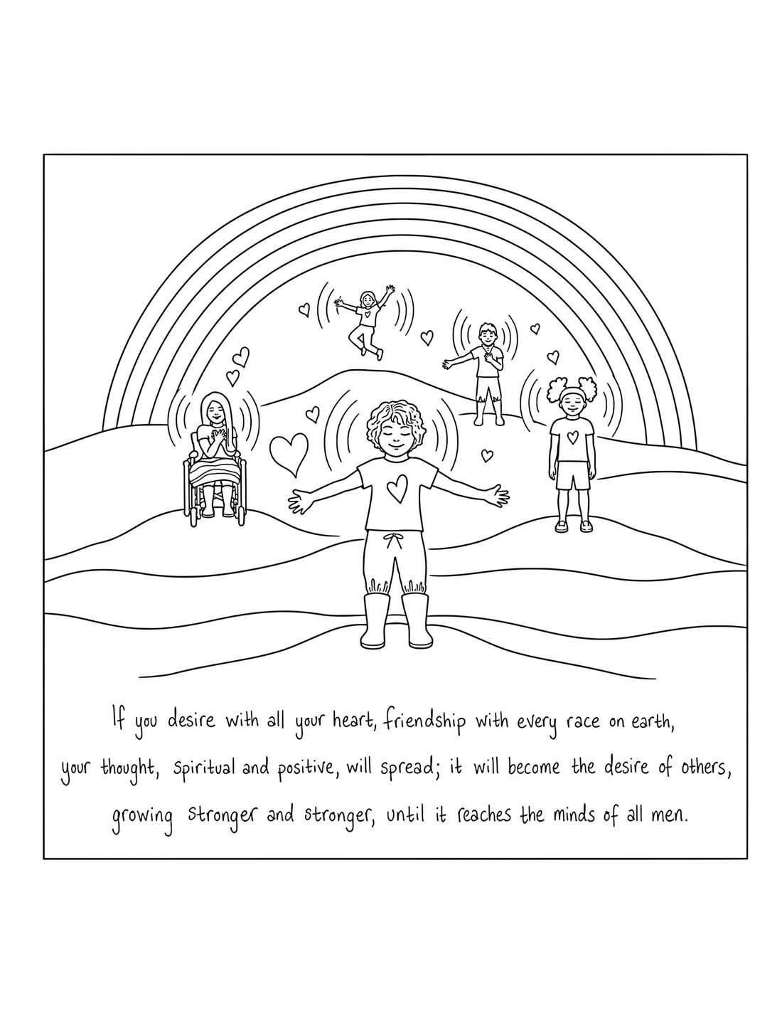 Noble Beings Coloring Page Friendship