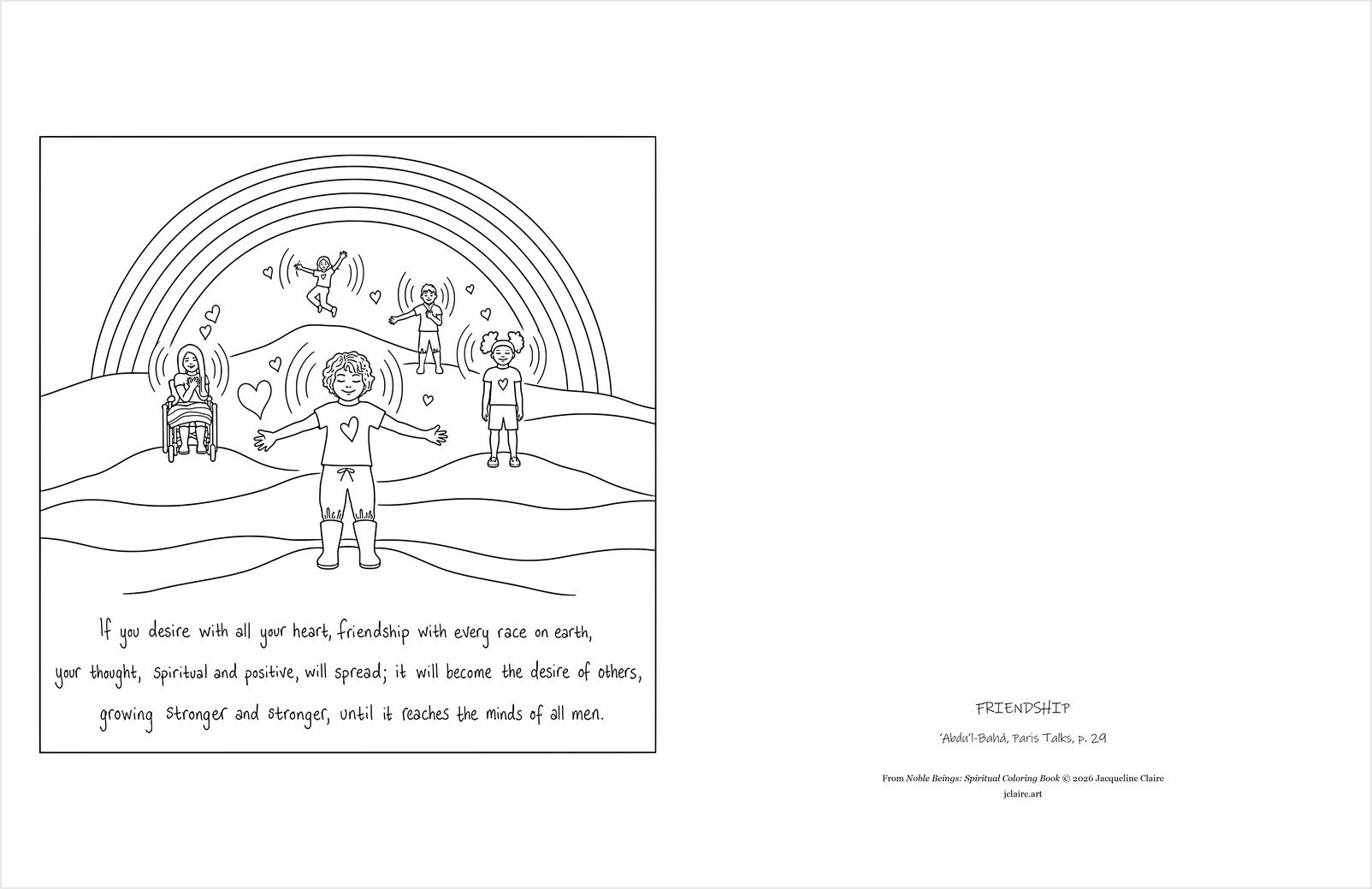 Noble Beings Coloring Page full display