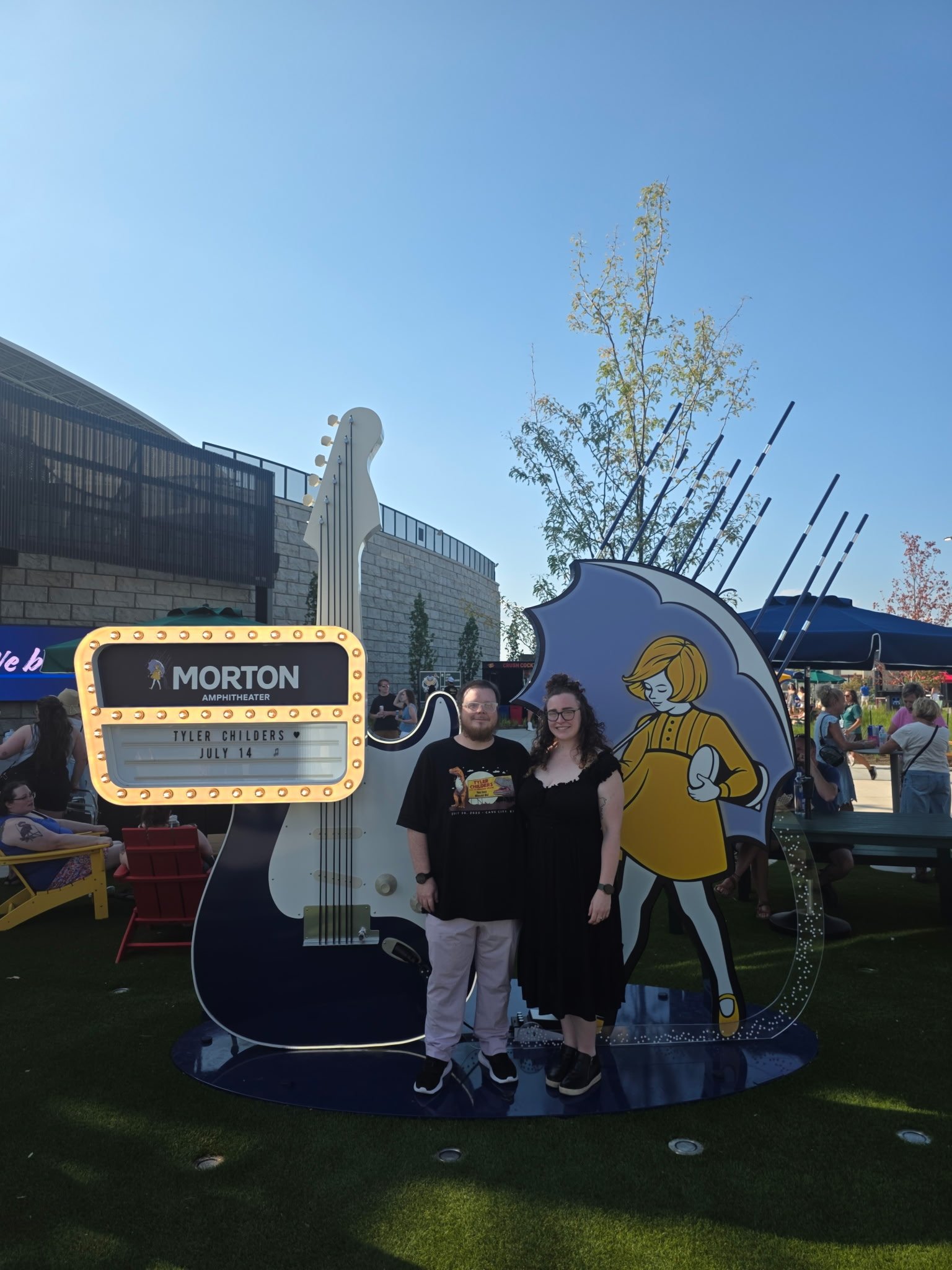 Us doing the photo opp at Morton Amphitheatre