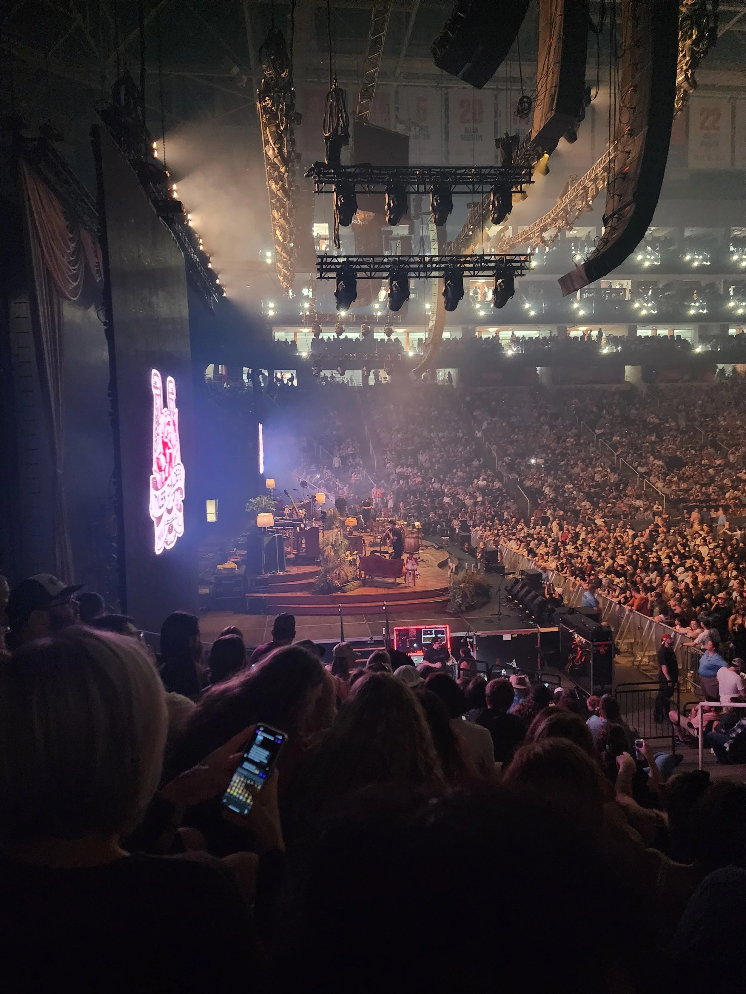 Tyler Childers' Mule Pull Tour seen from side stage