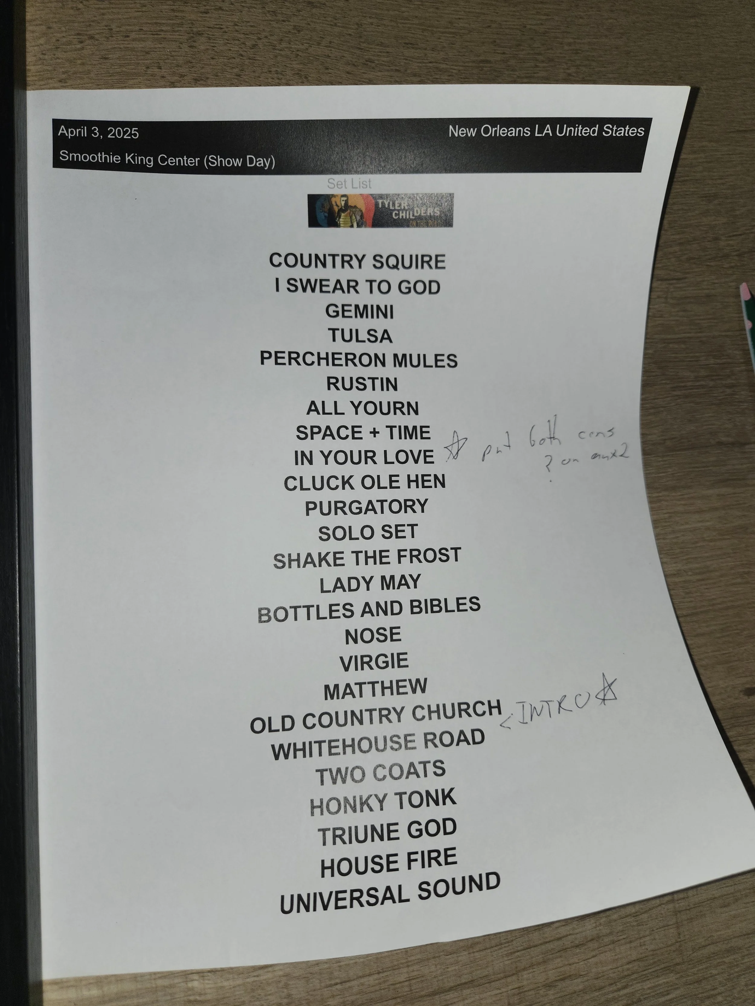 Another setlist!