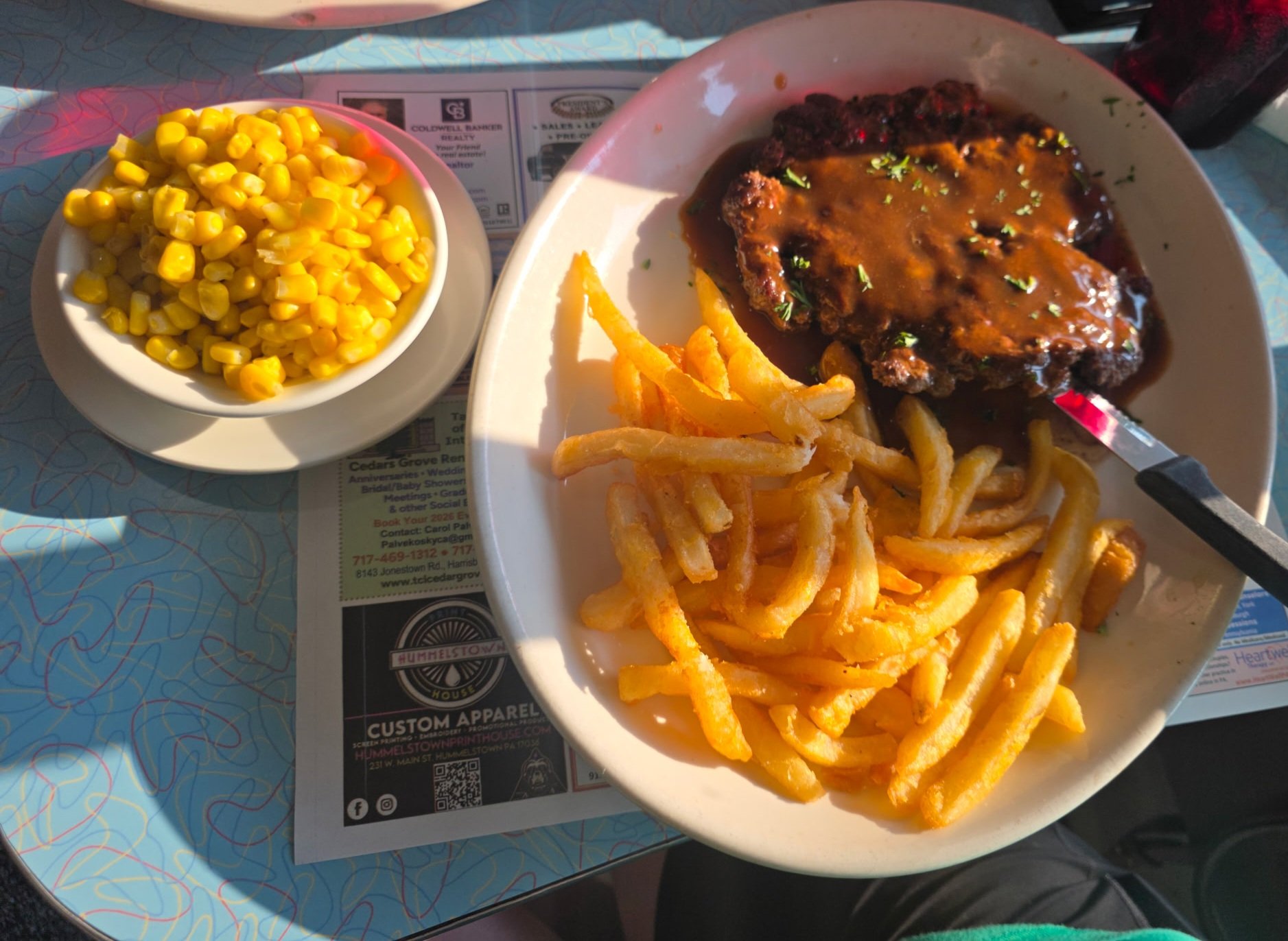 Soda Jerk Diner, hamburger steak