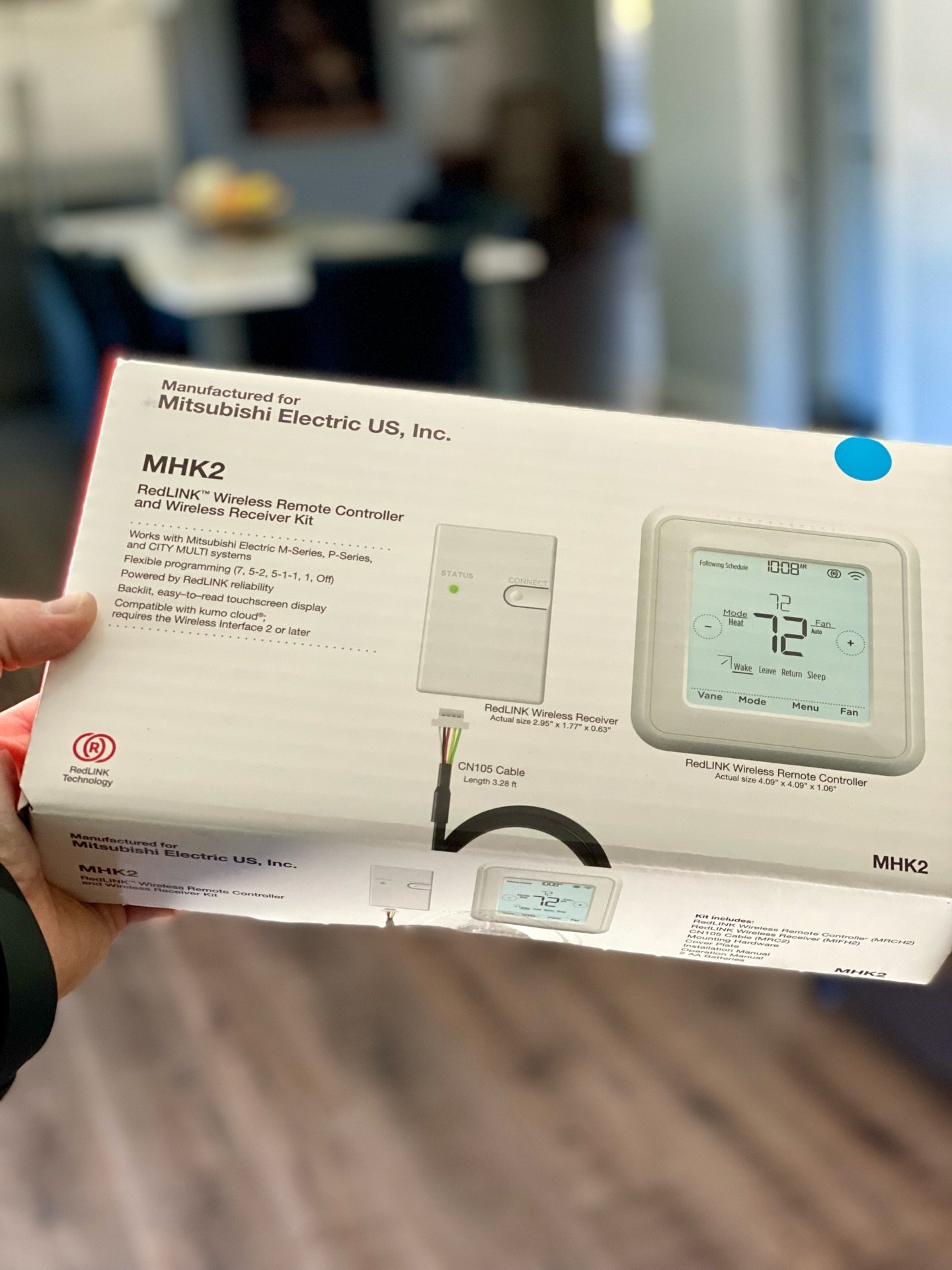 Precise control at your fingertips! We installed the sleek Mitsubishi MHK2 thermostat, giving this homeowner total command over their comfort and efficiency. 🌡️✨ #MitsubishiHVAC #MHK2 #SmartThermostat #HomeComfort #HVAC
