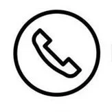 Phone icon inside a circle