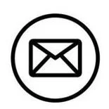 Envelope icon inside a circle