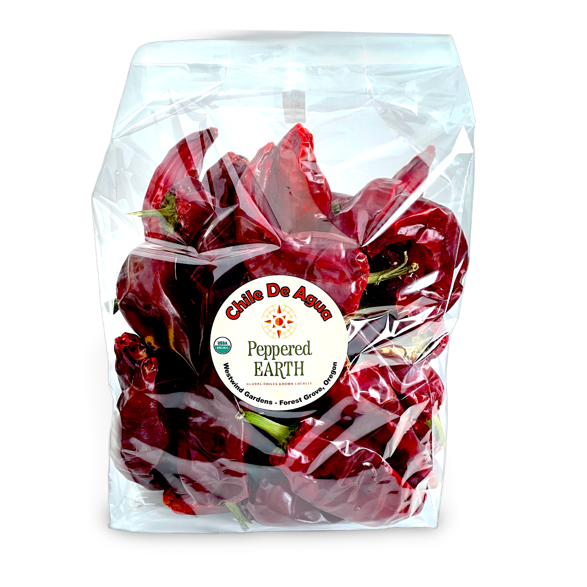 Chile de Agua Organic Whole Dried Pods Large | Peppered Earth