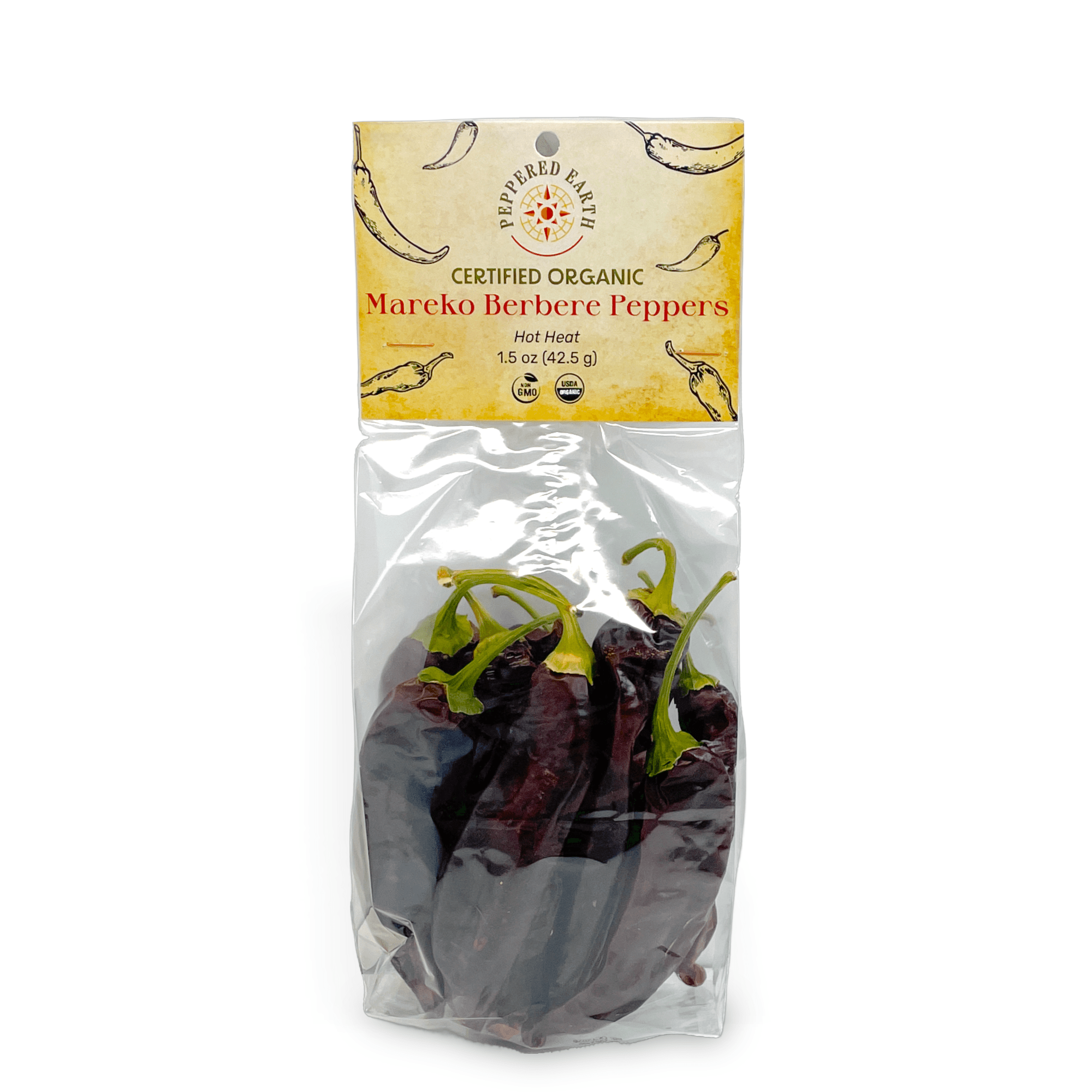Mareko Berbere Organic Whole Dried Chile Pods | Peppered Earth