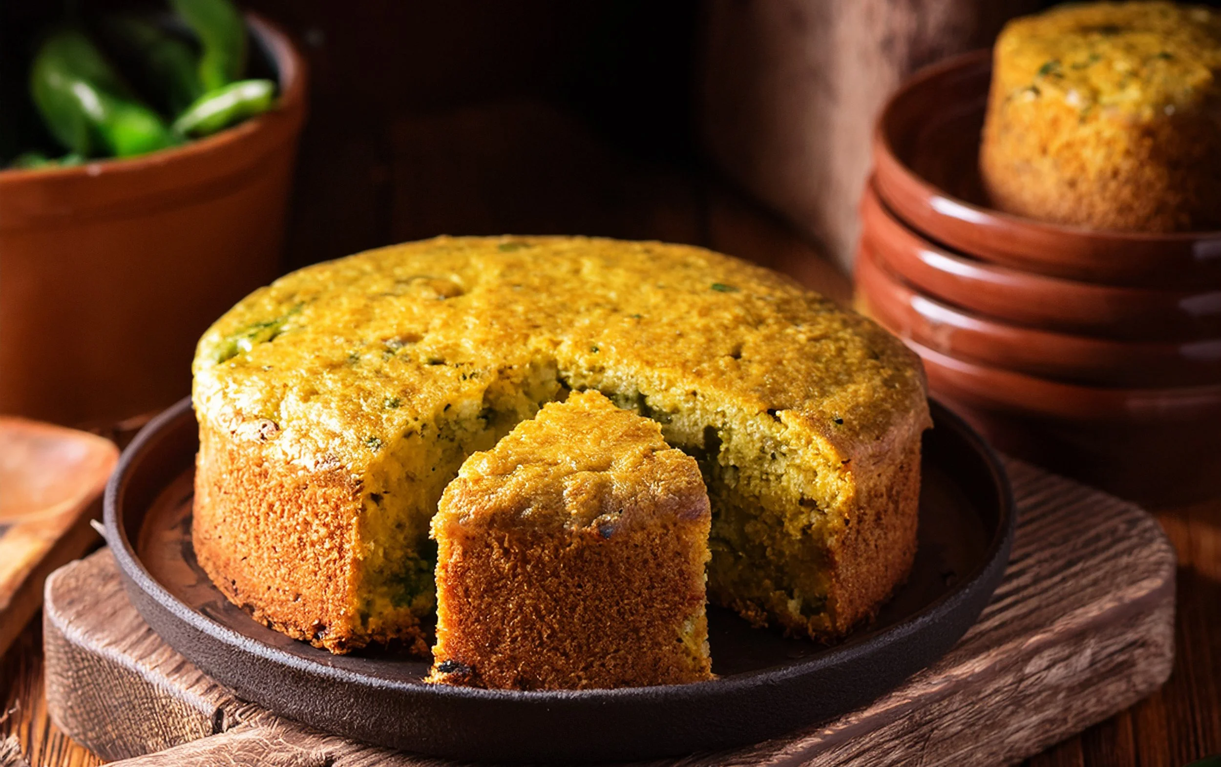 Corn Bread with Green Chiles