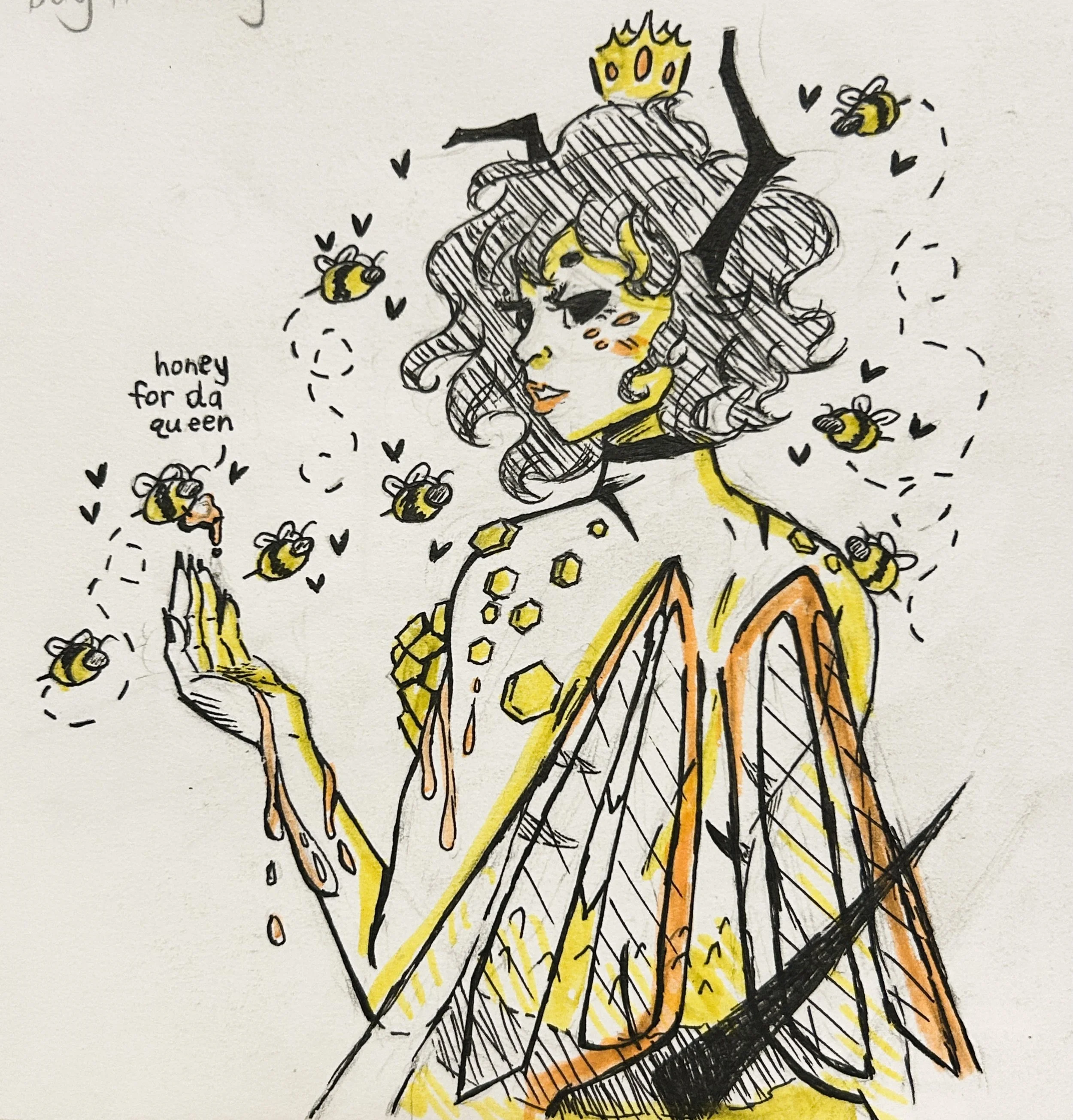 Inktober_QueenBee.JPEG