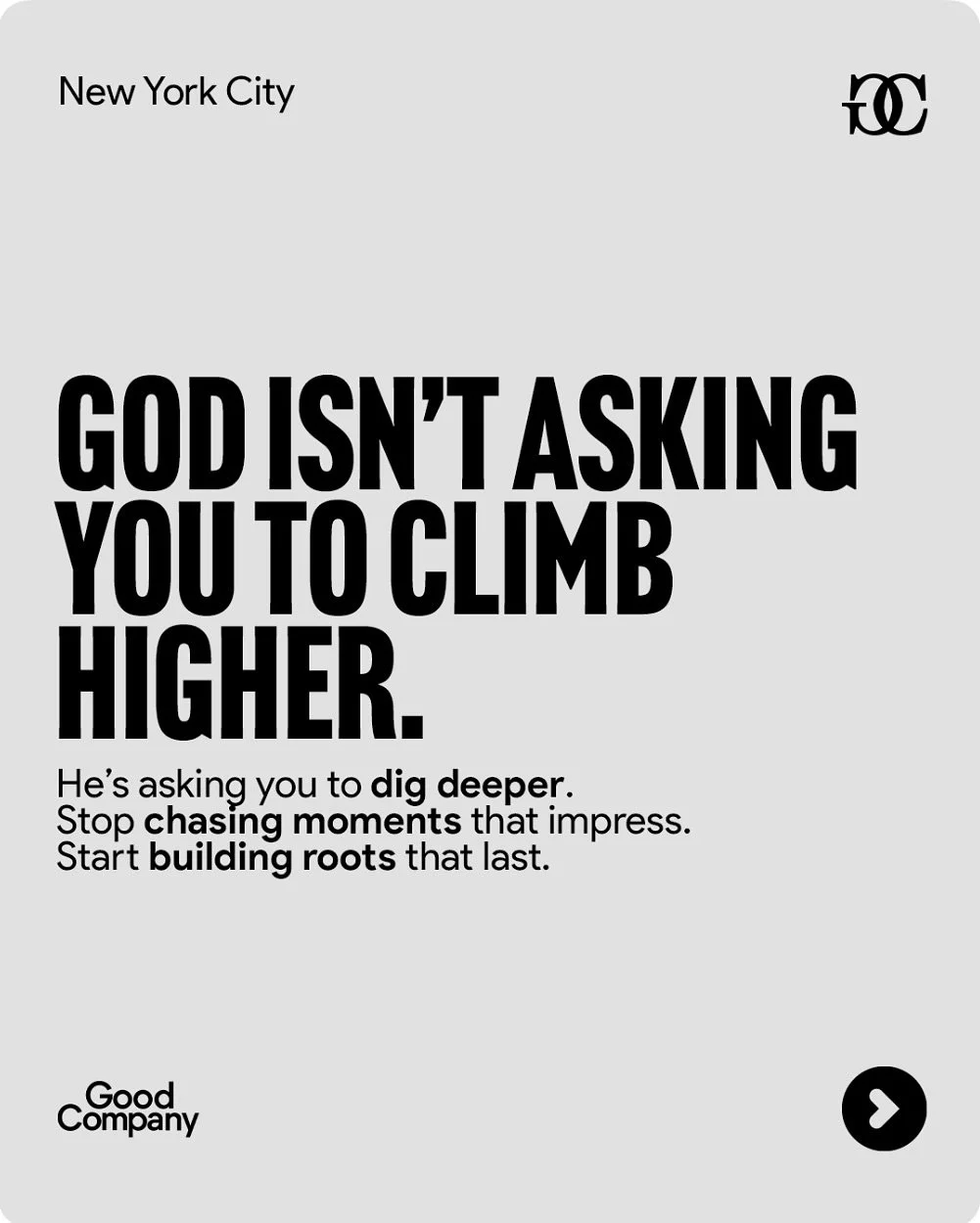 He&rsquo;s not after what you can build on the surface &mdash; He&rsquo;s after what you&rsquo;ll surrender beneath it. Go deeper. That&rsquo;s where grace waits.