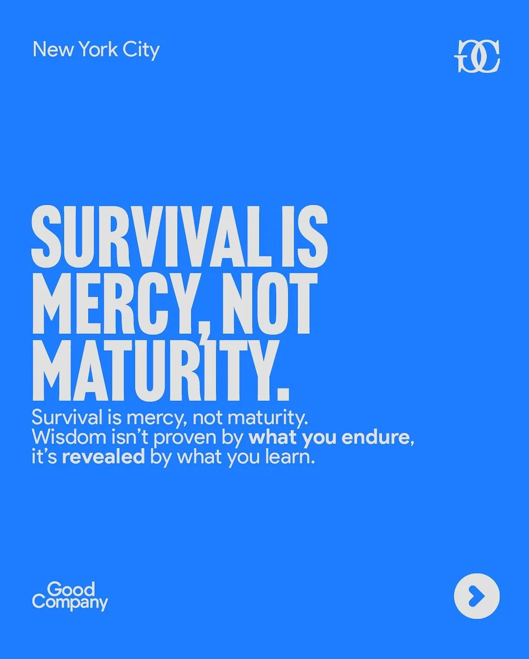 It was mercy that carried you through &mdash; now wisdom is calling you forward. Survival isn&rsquo;t the proof of maturity &mdash; but it can be the doorway to it. Lean in this week and let God uncover what those storms were meant to teach you.

Wat