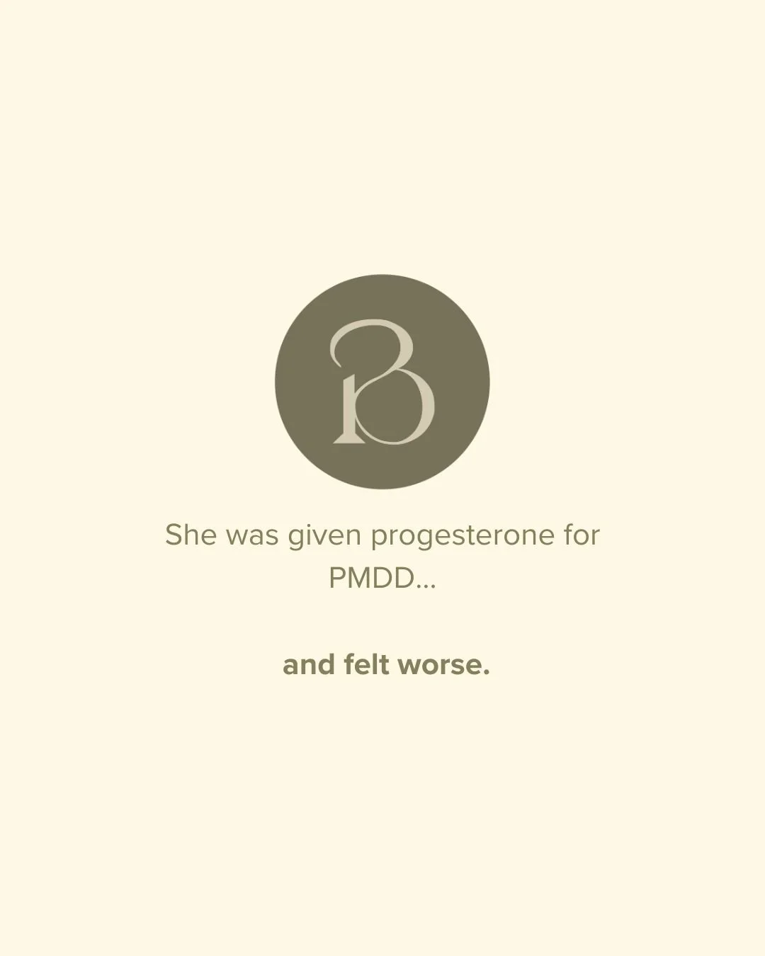 She came in with classic PMDD, mood swings, irritability, anxiety, the works.
Her doctor had prescribed progesterone, but instead of feeling calmer, she felt worse.

We looked deeper.
When we added mast cell stabilizers and antihistamines, her mood i