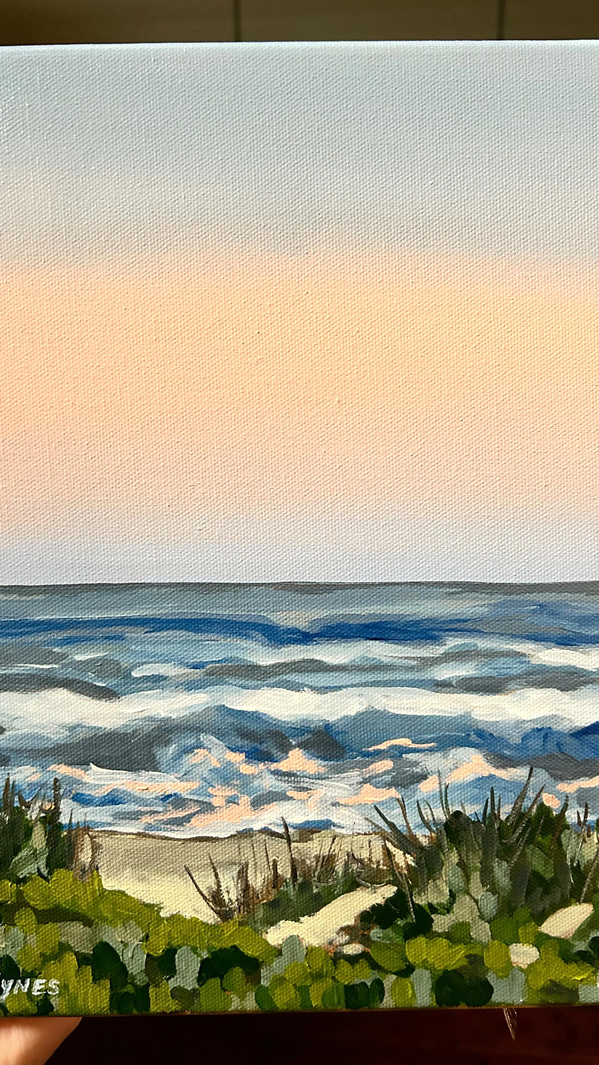 Been on a trip to Florida so haven’t had time to paint, but I’ve been gathering lots of photos and inspiration. Here’s a little painting of the beach where I grew up. π΄ Oddly or maybe not, I am more of a mountain girl. Which one do