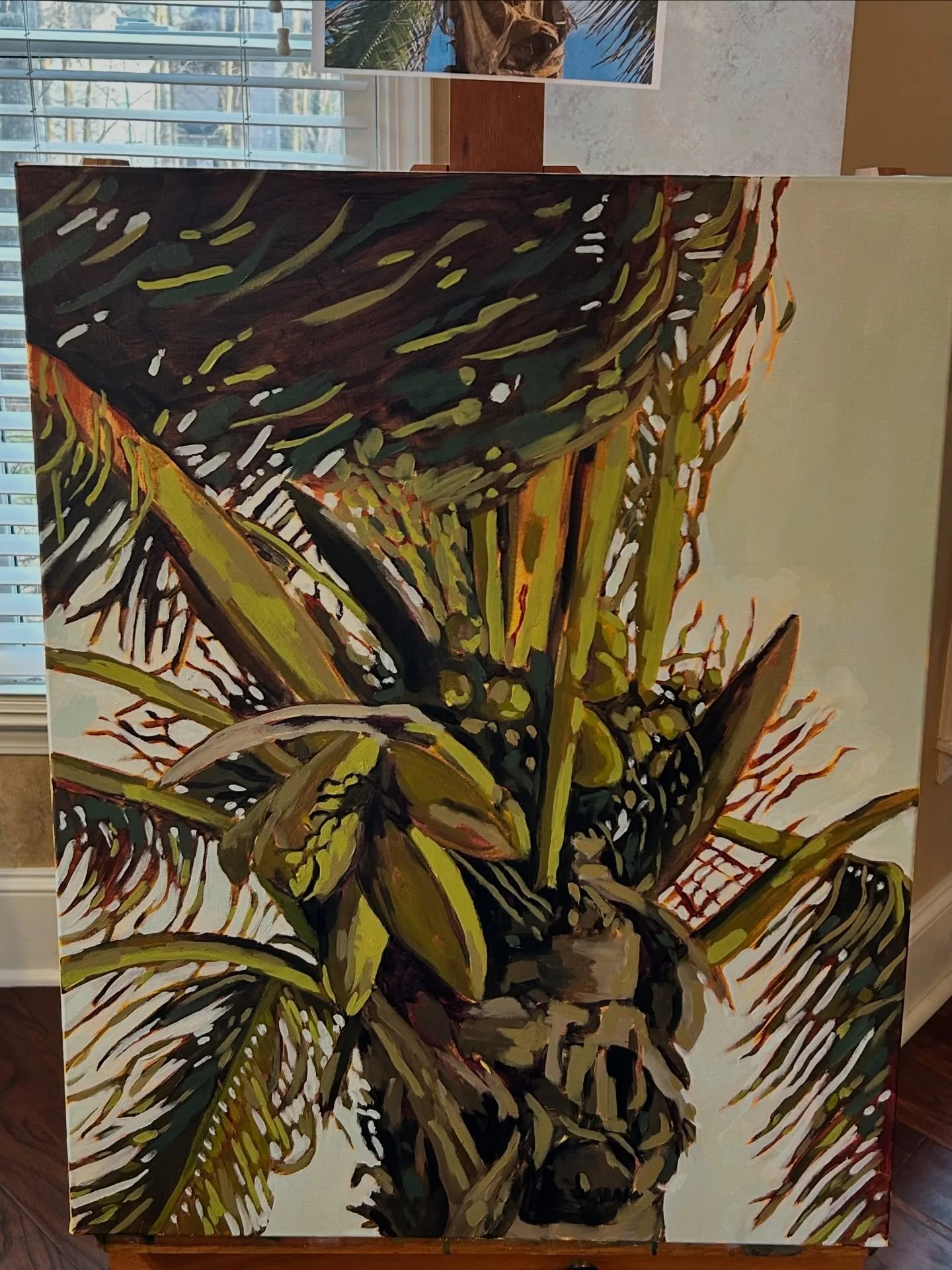 Current work in progress #wip 🌴 some Melbourne palm trees 

#artinprogress #palmtree #coastalvibes #beachart