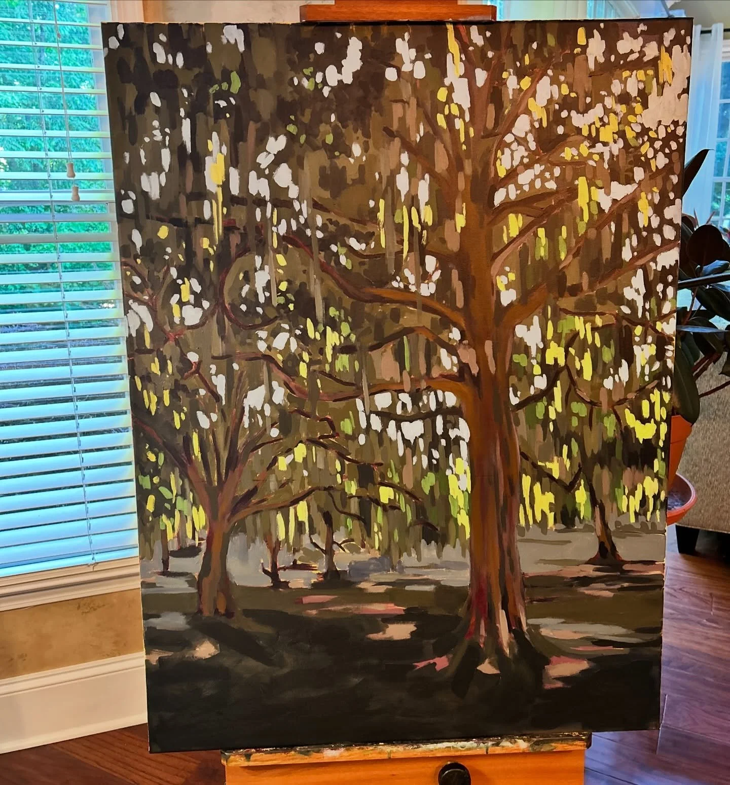 Currently on my easel 🌳

#TreePainting
#ImpressionistArt
#NatureArt
#LandscapeArtist
#wip