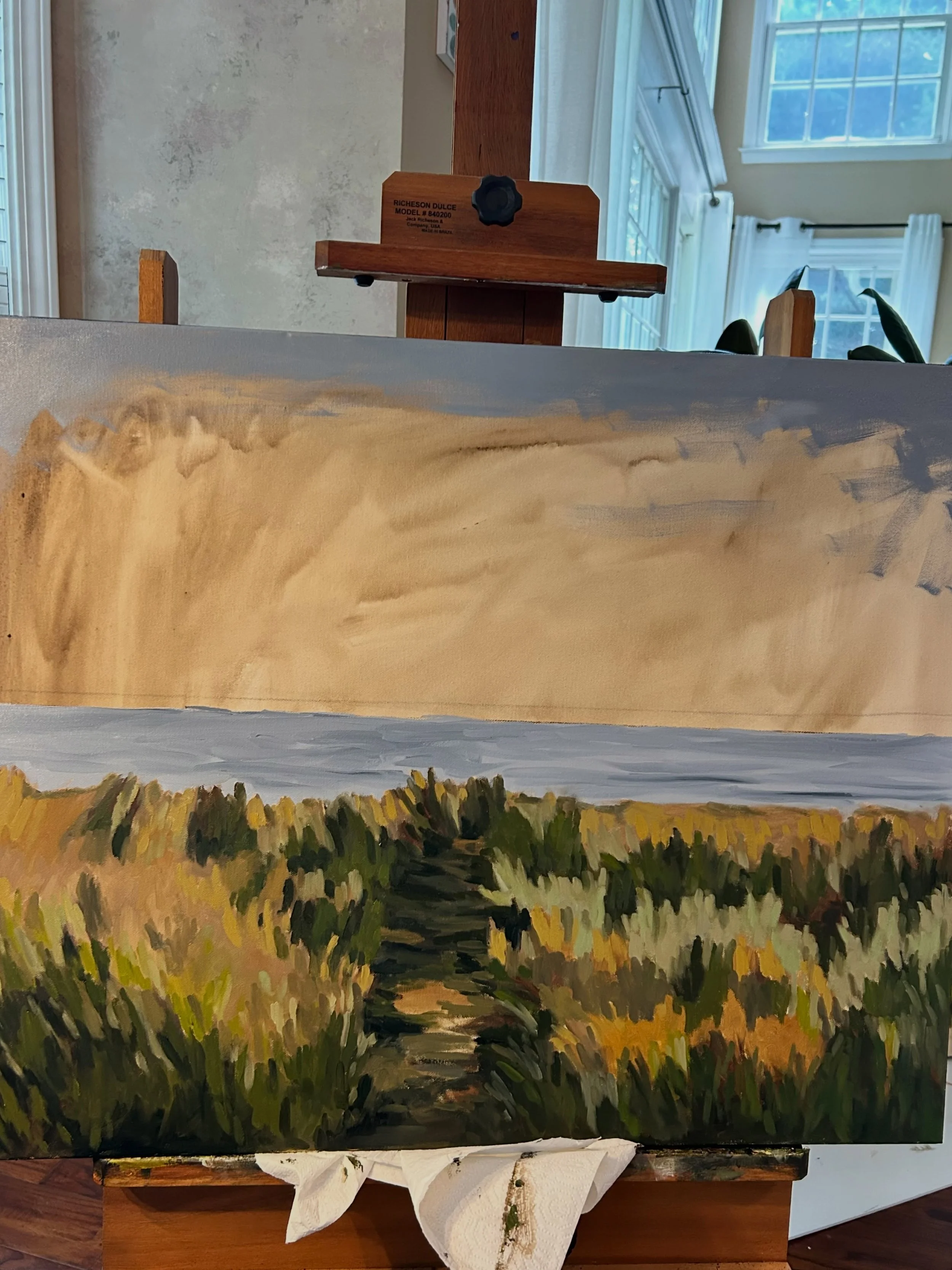 Something new! #wip #beachdunes #coastalart #artistsofinstagram #landscapeartist