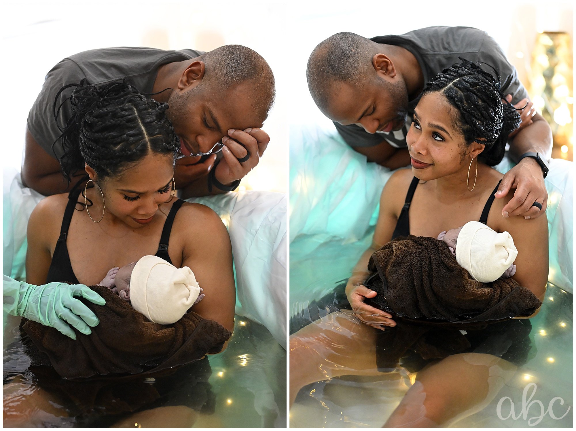 Atlanta Doula gives birth in water at home and is enjoying her baby
