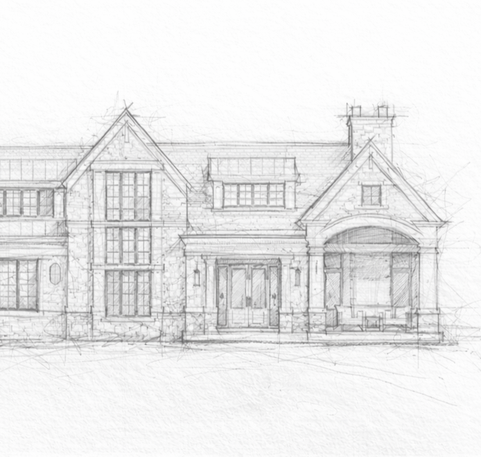 FOOTHILLS RESIDENCE CALGARY ARCHITECT THAD.CA HOUSE SKETCH 