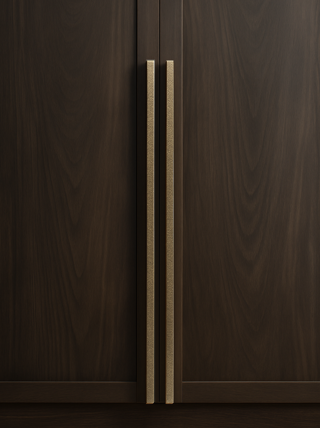 Warm Brown Woob Cabinet - Hammered Burnish Brass Hardware - Custom.png