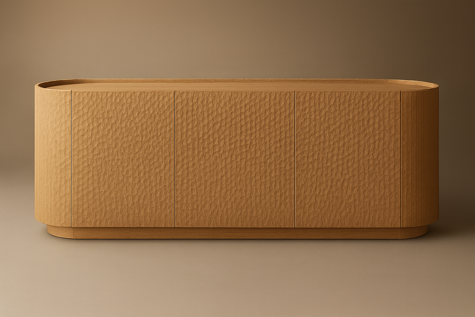 Elegant Oak Sideboard with Textured Panels.png