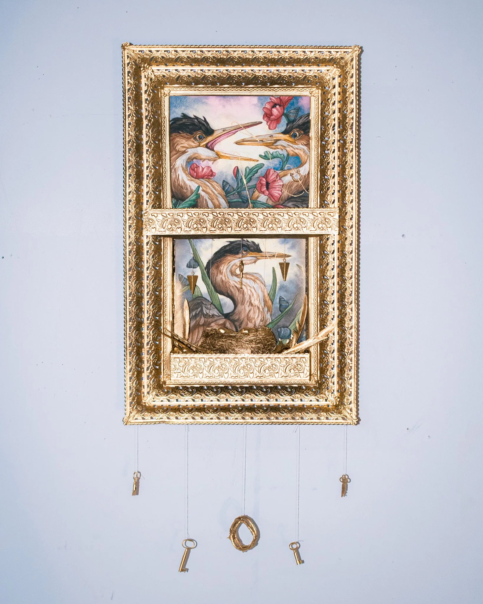 Sequestered | Watercolor, Gouache, Assemblage