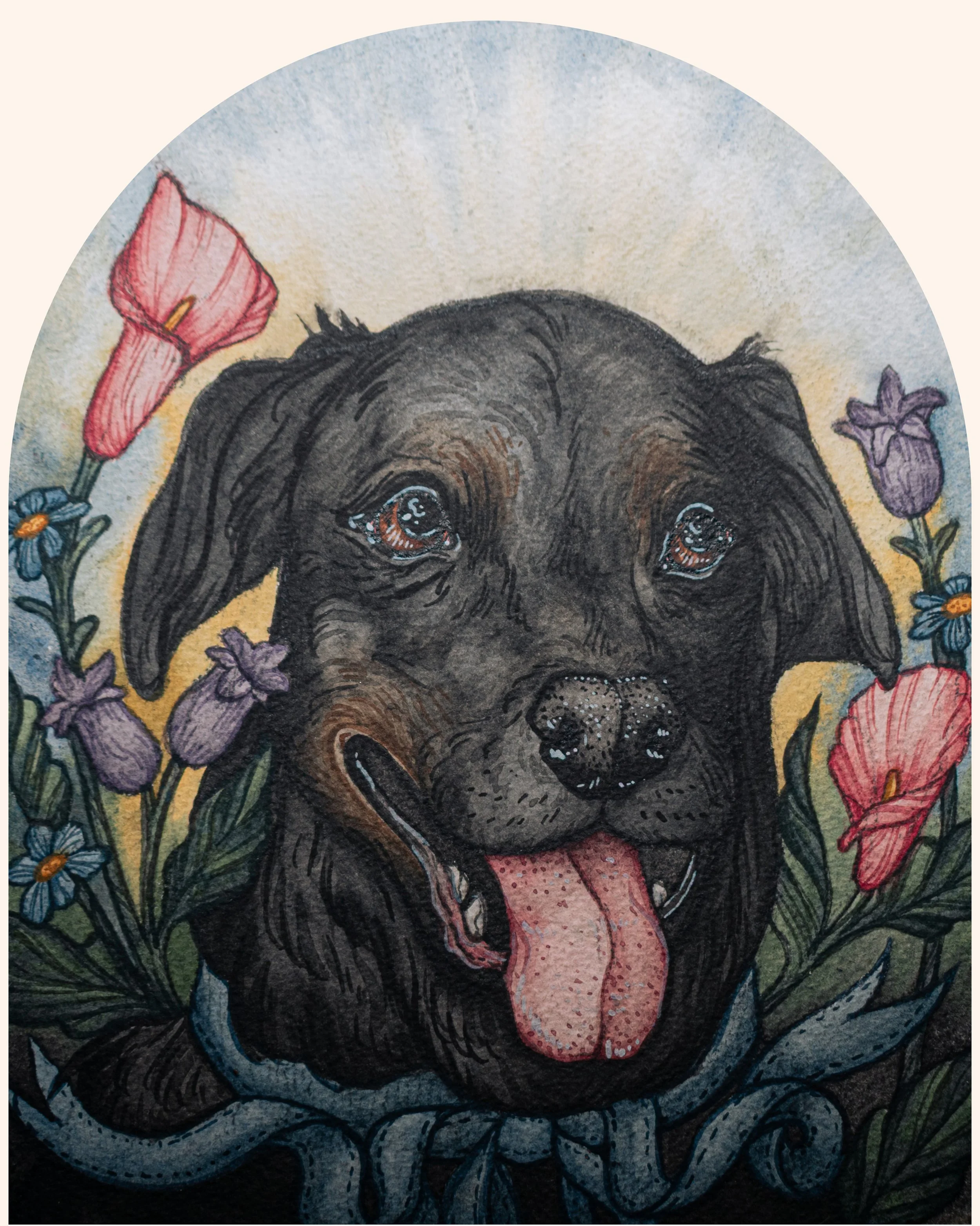 Baloo in the Garden | Watercolor & Gouache