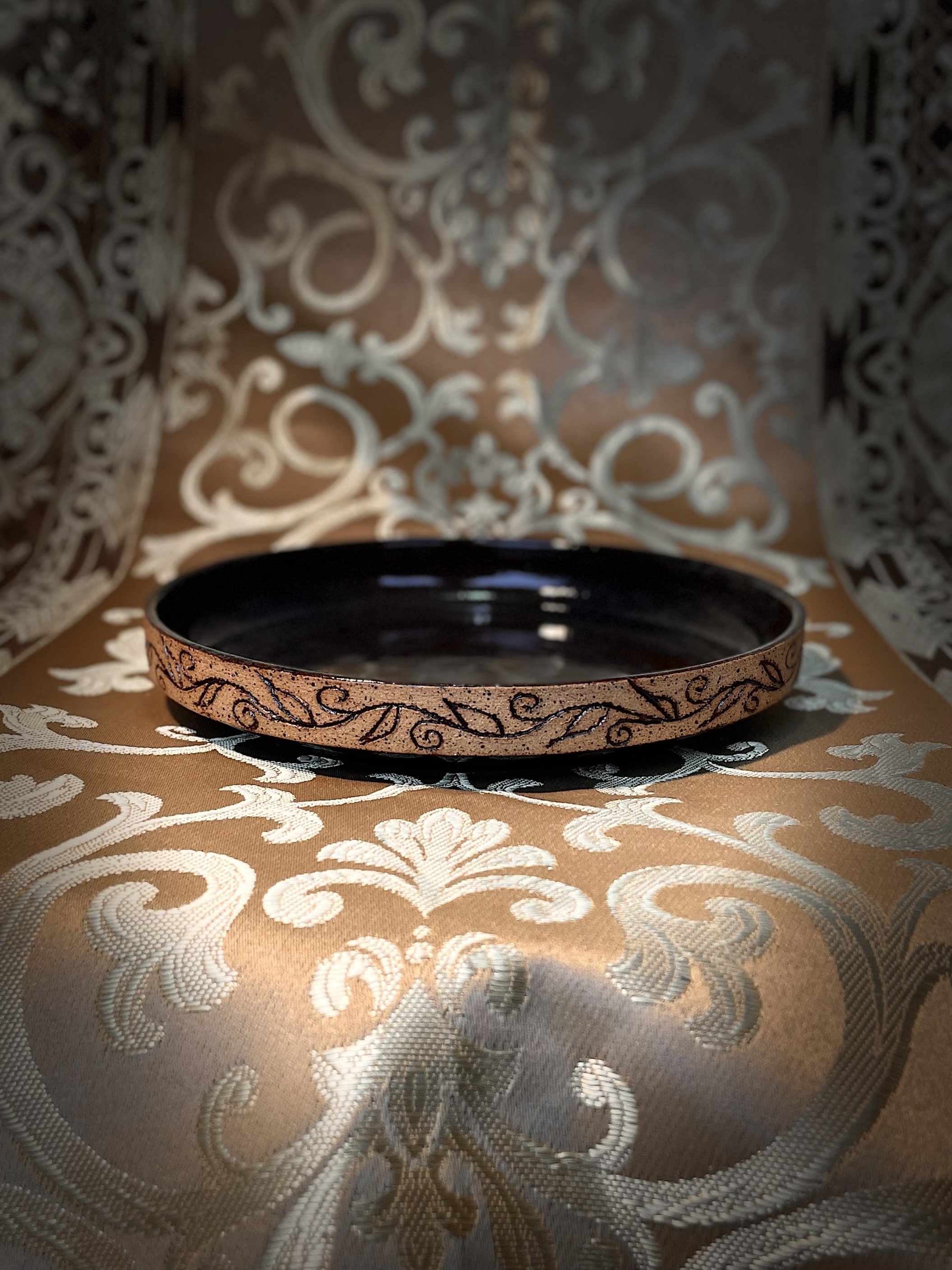 Carved Ceramic Side Plate