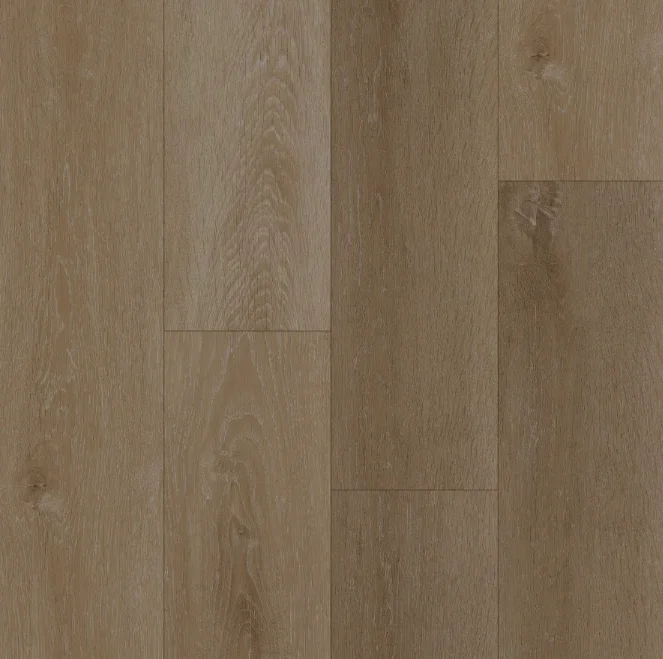 Close-up of a wooden floor with light brown planks and visible wood grain.