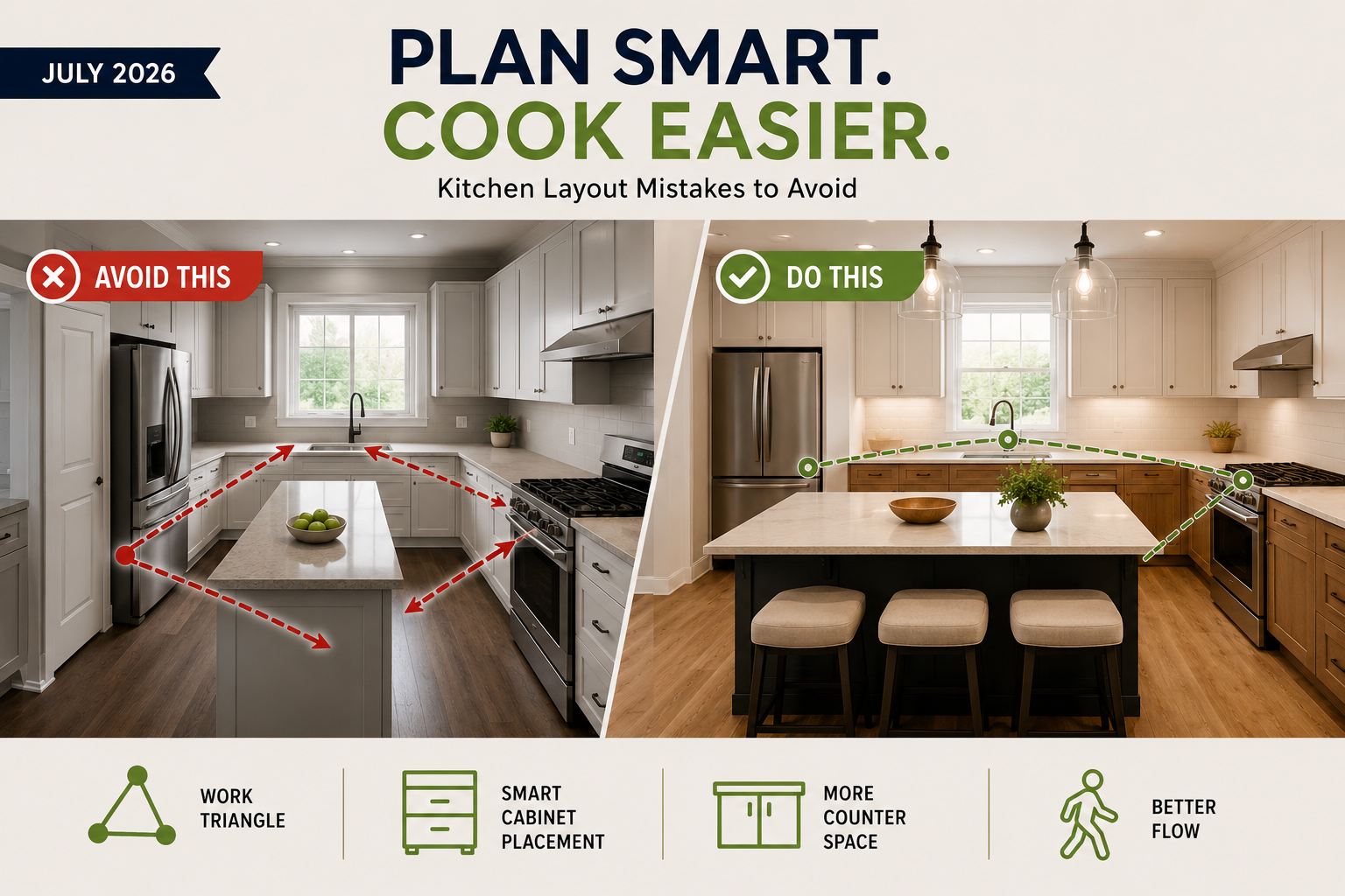 Kitchen Layout Mistakes to Avoid (And How Cabinets Play a Role)