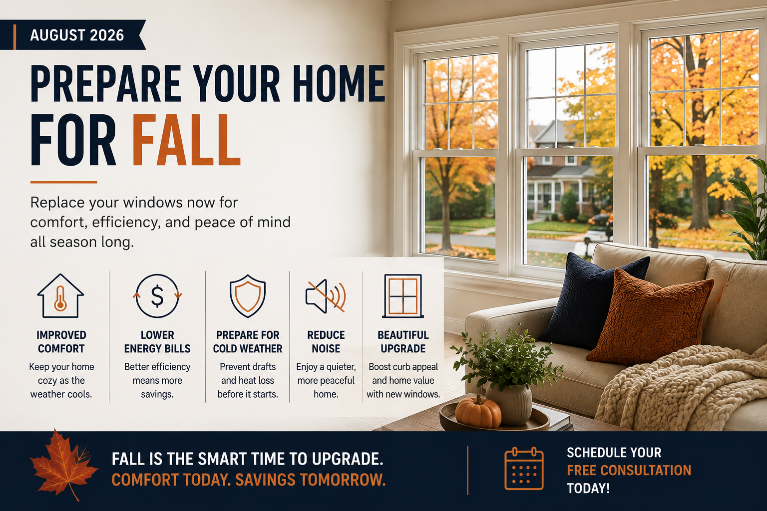 Why Fall Is the Best Time to Replace Your Windows