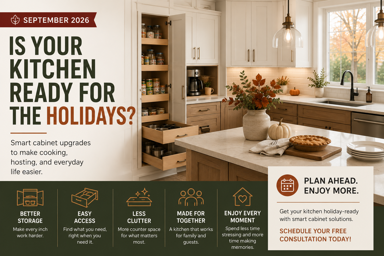 Is Your Kitchen Ready for the Holidays? Smart Cabinet Upgrades to Make Before the Rush