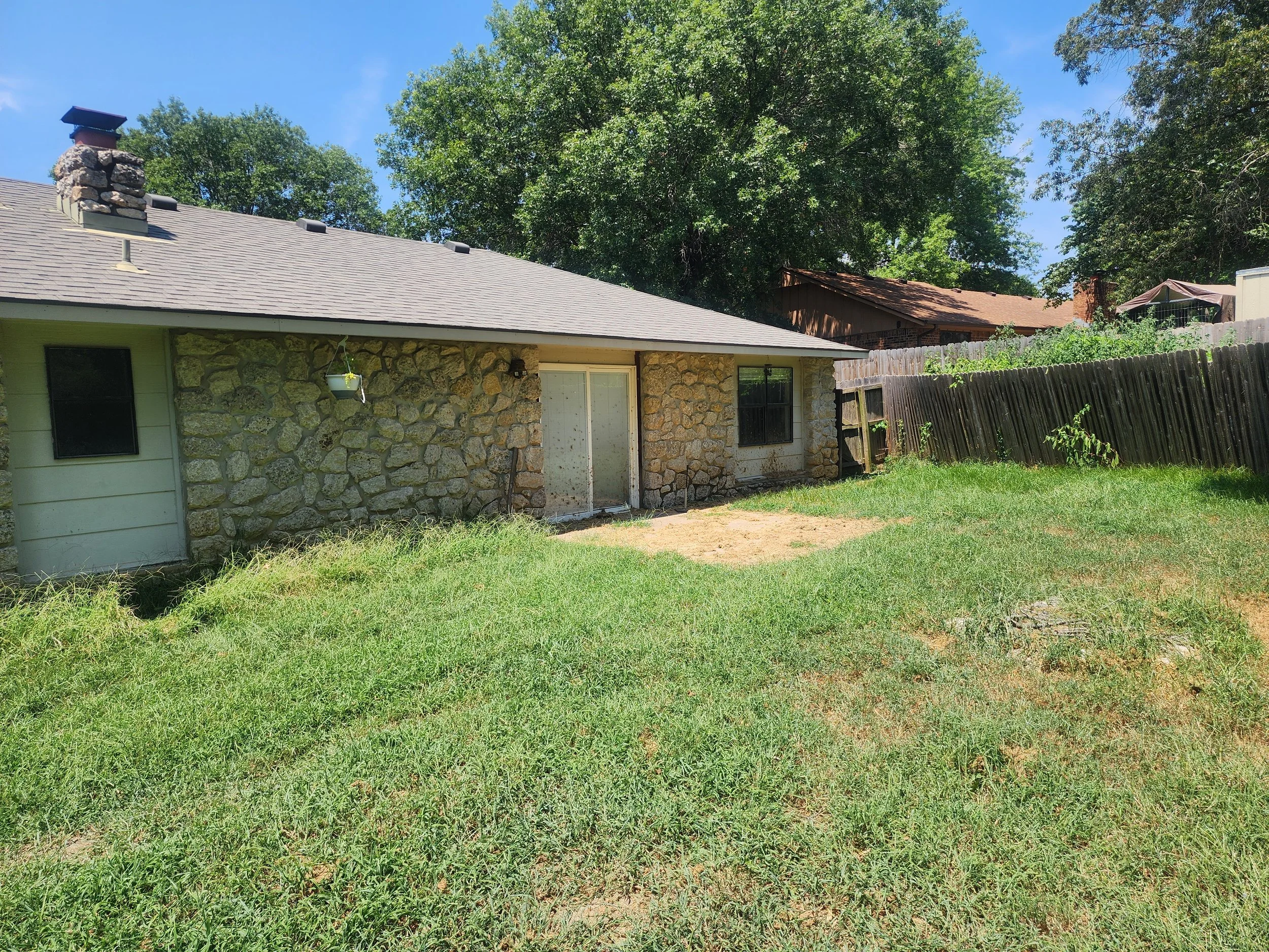 Back of house before