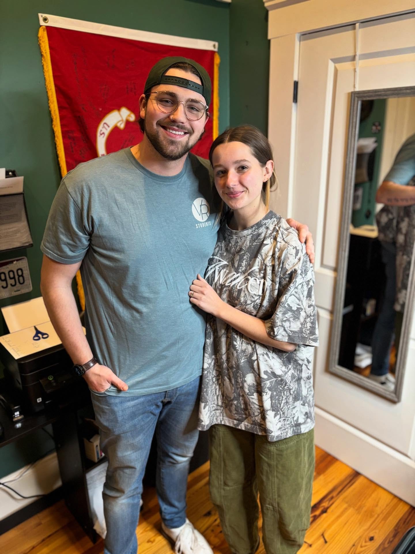 I love when couples come in for a shared experience! 
Thank you guys for awesome conversations! It&rsquo;s crazy it&rsquo;s been a year since our last piece&hellip;times going too fast 😭
.
.
.
.
.
#couplegoals #tattooing #doingmything #livinglife #l