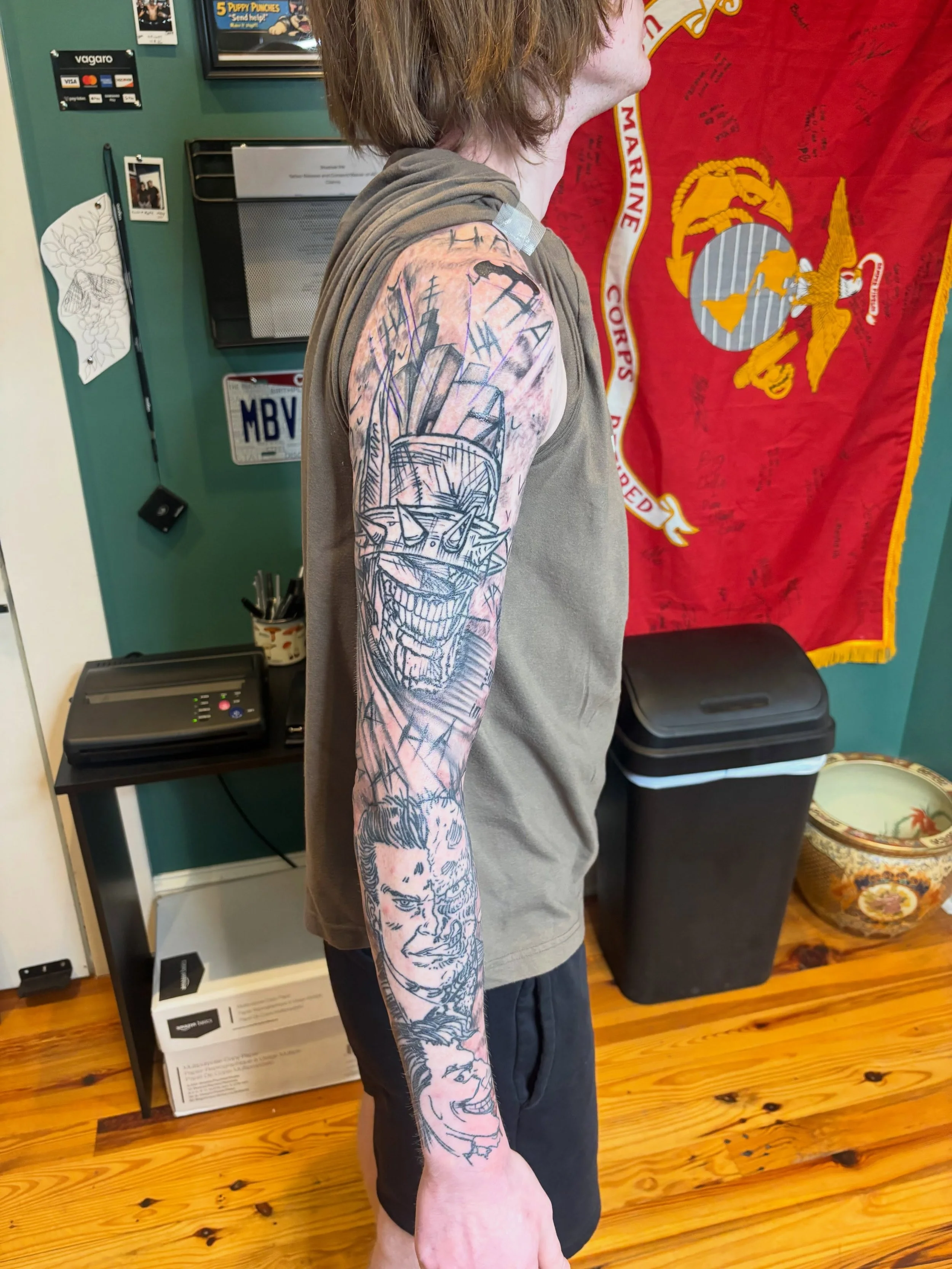 Full comic sleeve is 100% done. Thanks for letting me bring your vision to life brother🔥🔥🎉
.
.
.
.
#sleeve #tattooing #carrolltonga