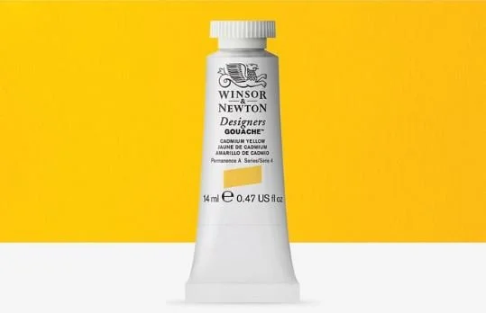 Winsor & Newton : Designer Gouache Paint : 14ml : Cadmium Yellow (469)