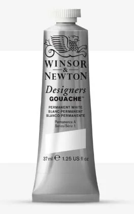 Winsor & Newton : Designer Gouache Paint : 37ml : Permanent White