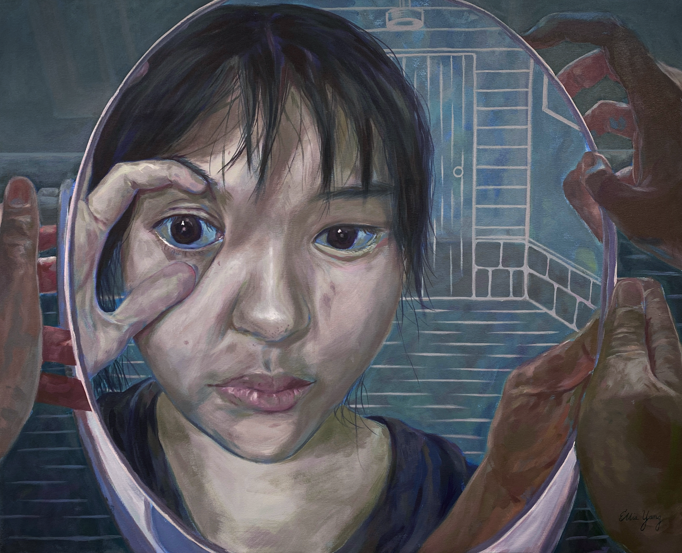 "Mirror, Mirror," 2025, acrylic on canvas