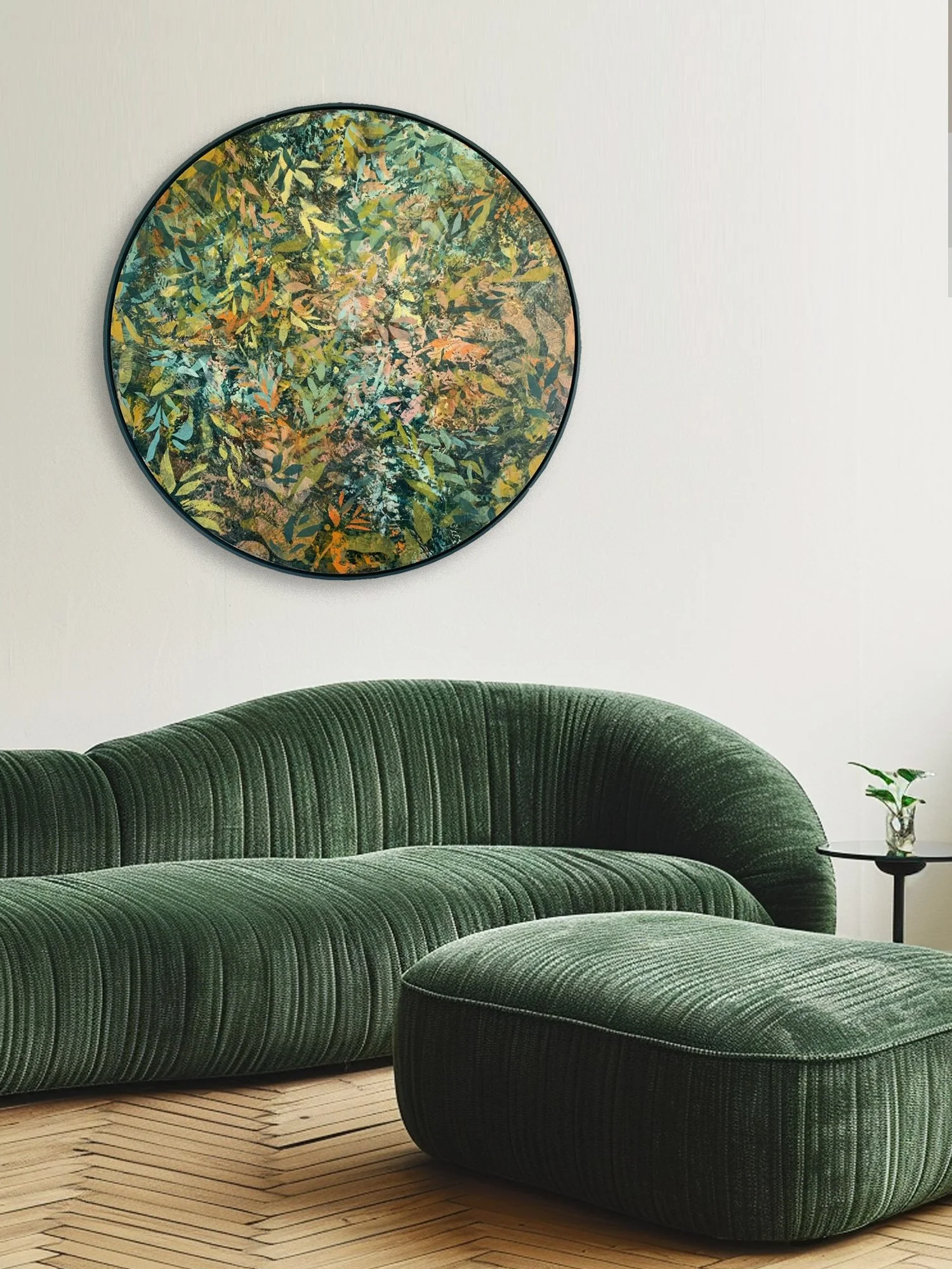 Last Light oil and cold wax painting 80x80cm 