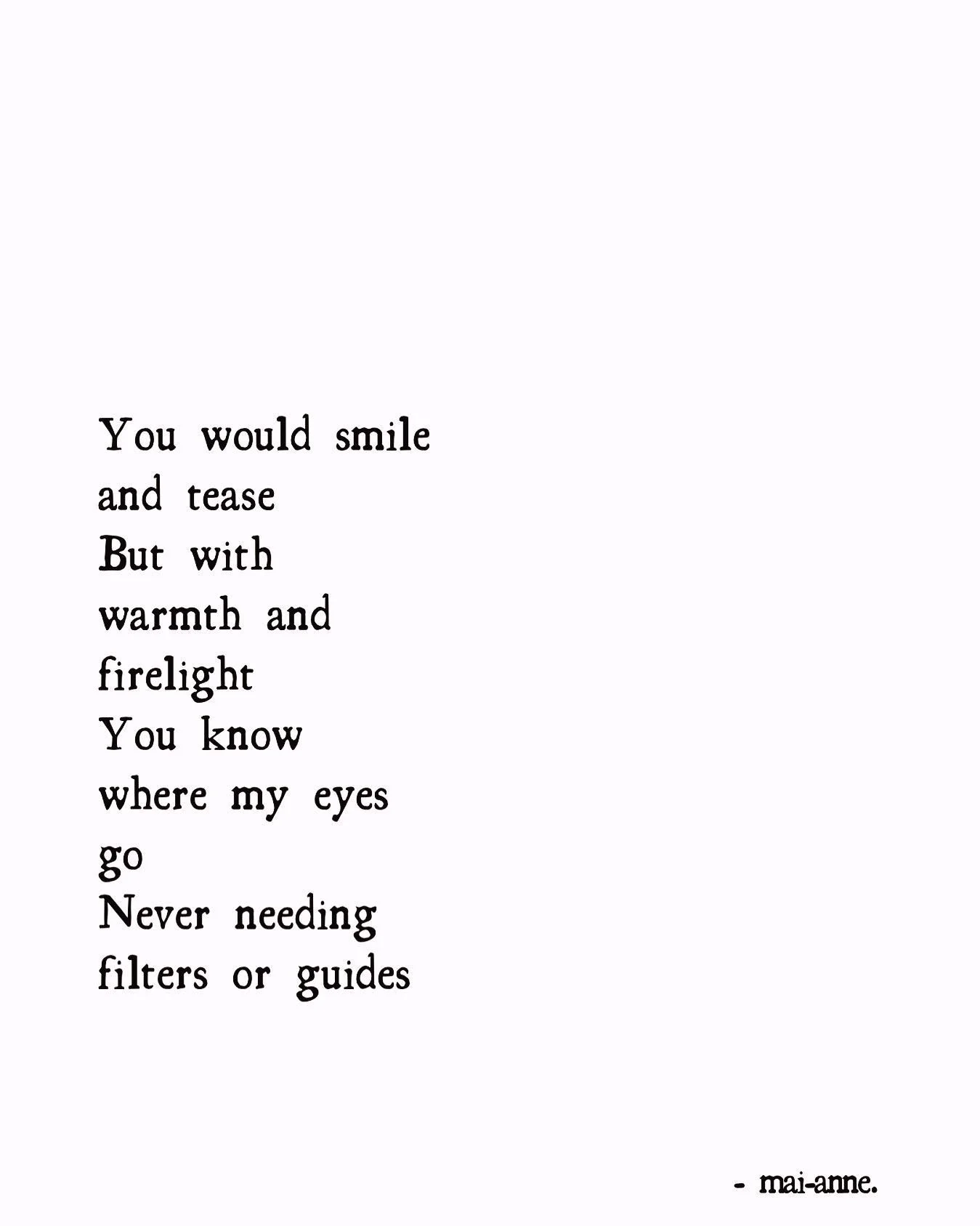 &ldquo;firelight&rdquo;
.
.
.
#lyricist #poetrycommunity #poetrylovers #poetryisnotdead #poetryislife #lovepoetry #unhide #thoughtsonpaper